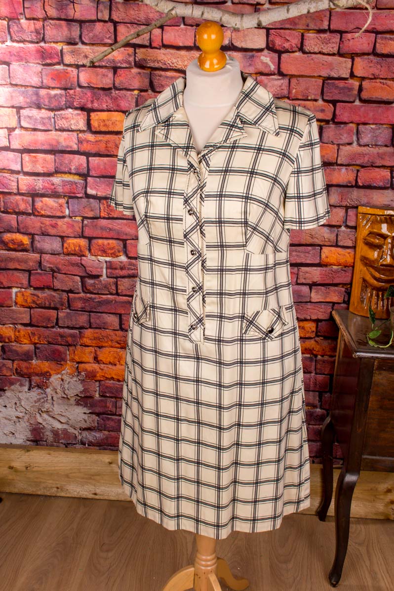 70er Jahre Kleid kariert