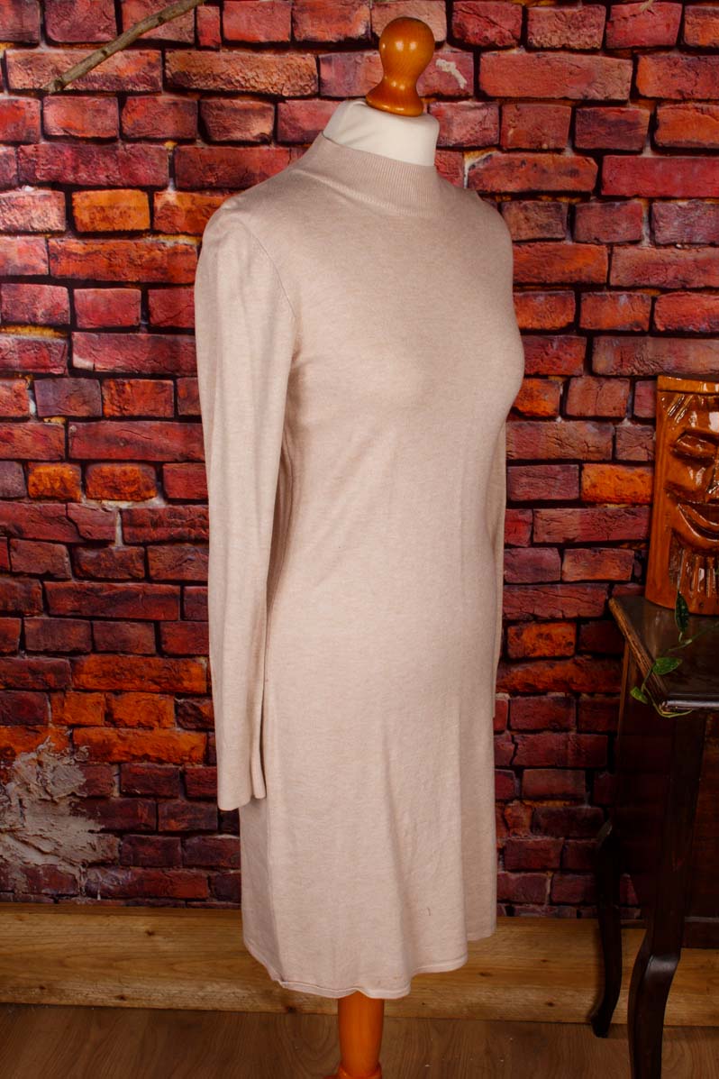 Strickkleid beige Viskose
