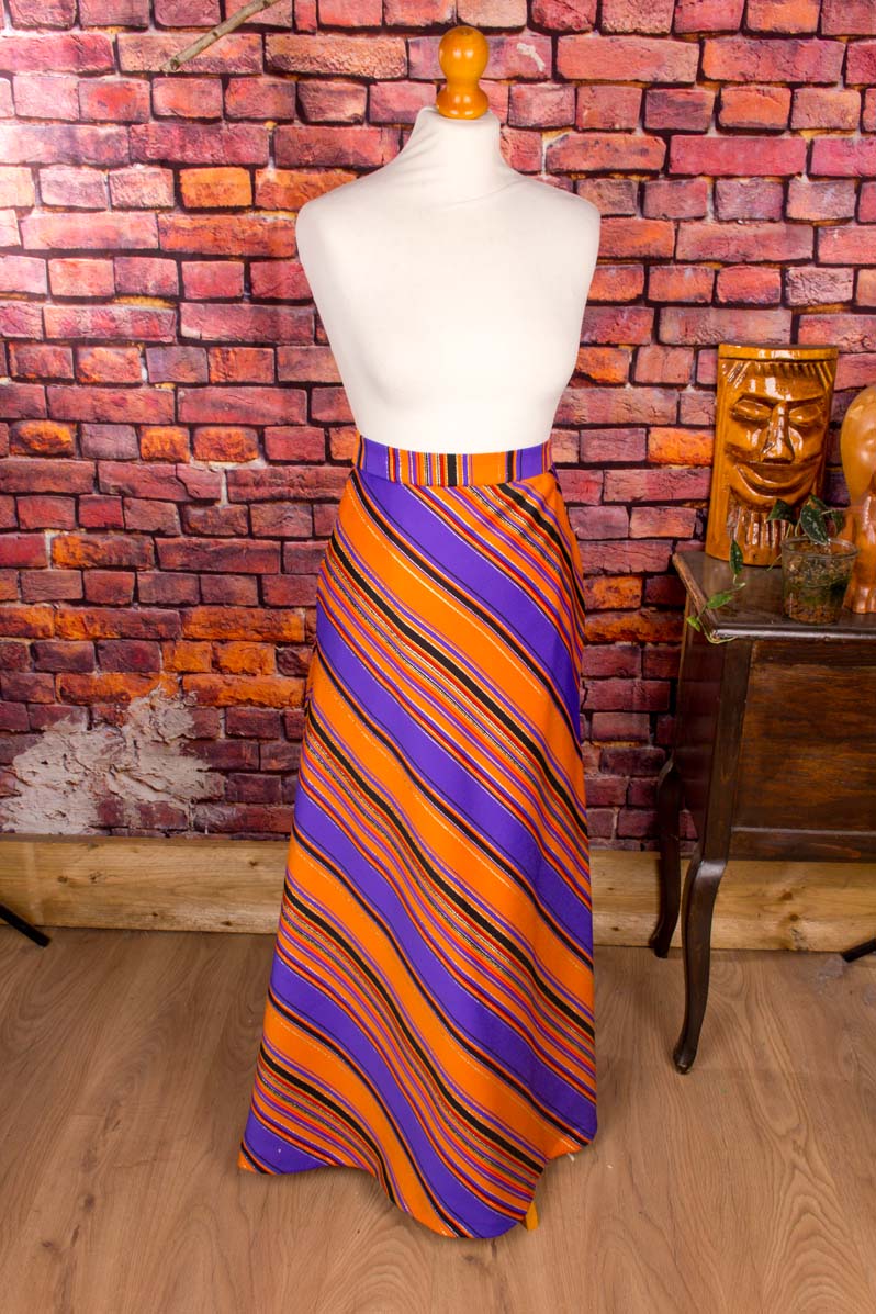 DDR Hippie Maxirock mit Glitzer