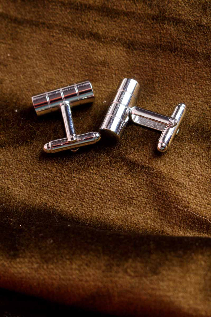 Manschettenknöpfe silber Kolben