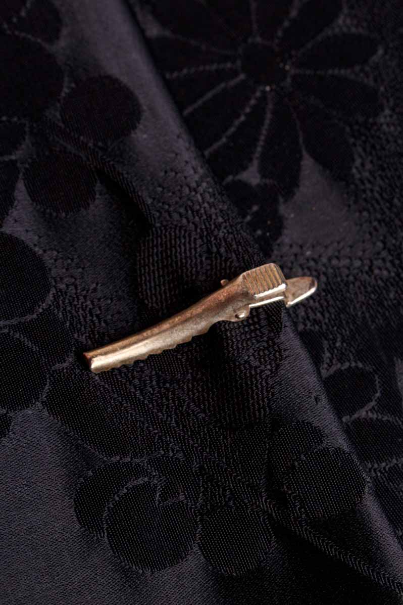 Krawattenklammer silber Strass