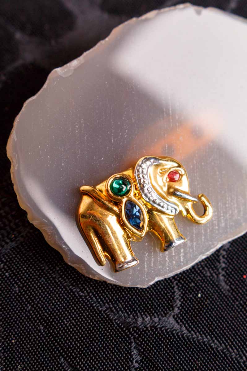 Vintage Brosche Elefant