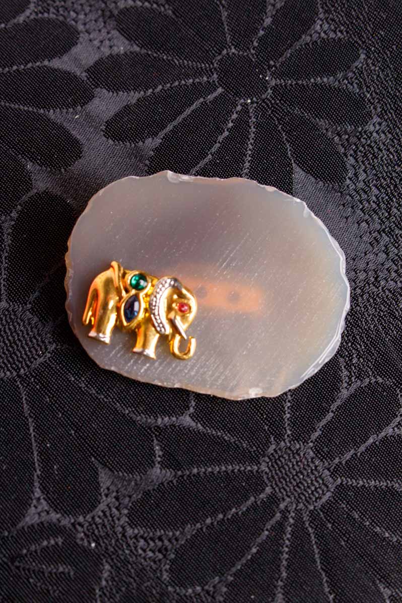 Vintage Brosche Elefant