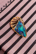 Vintage Brosche Nautilus Gold Abalone