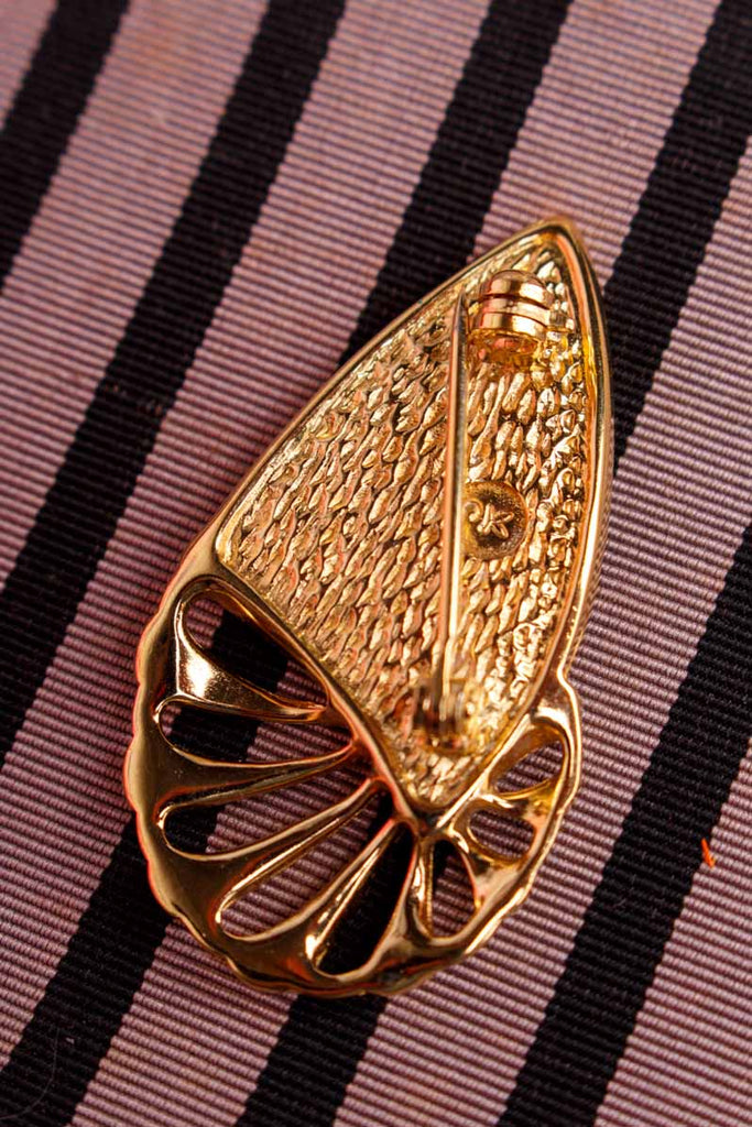 Vintage Brosche Nautilus Gold Abalone