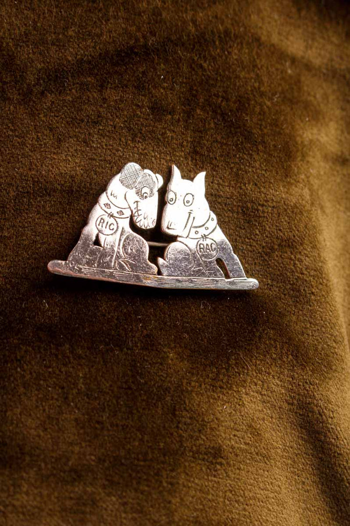 Vintage Ric + Rac Pin silber