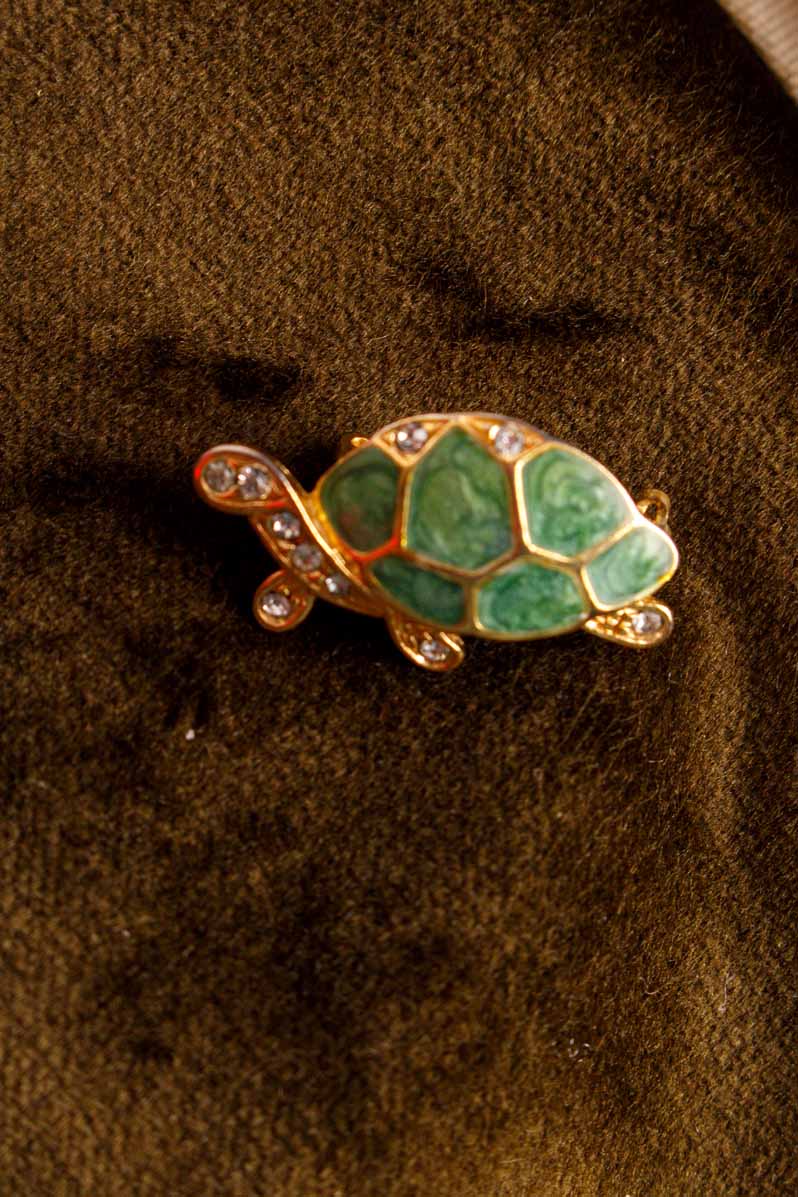 Vintage Anstecker Schildkröte