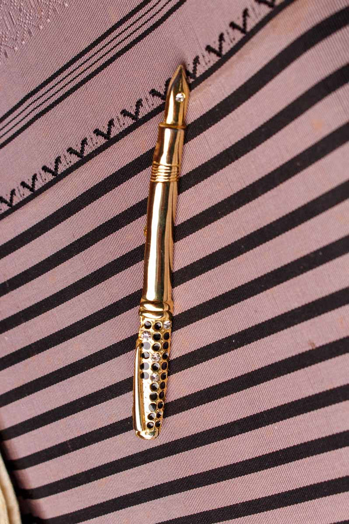 Anstecker Füller gold