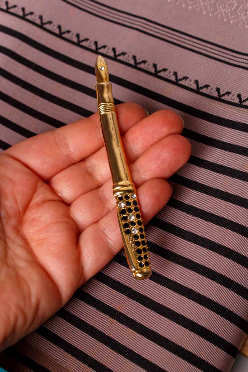 Anstecker Füller gold