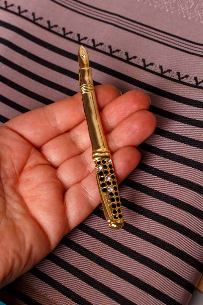 Anstecker Füller gold