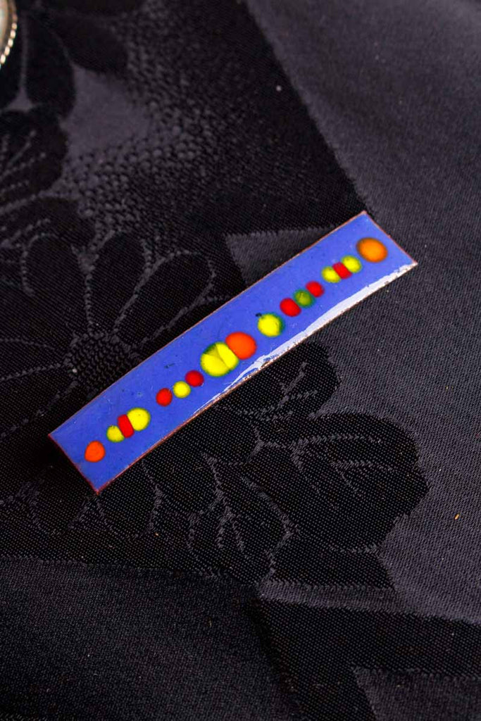 Emaille Anstecker blau