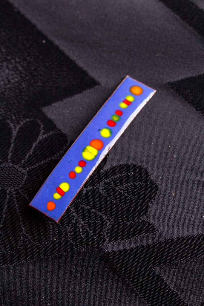 Emaille Anstecker blau