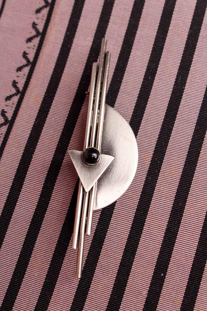 Art Deco Brosche silber