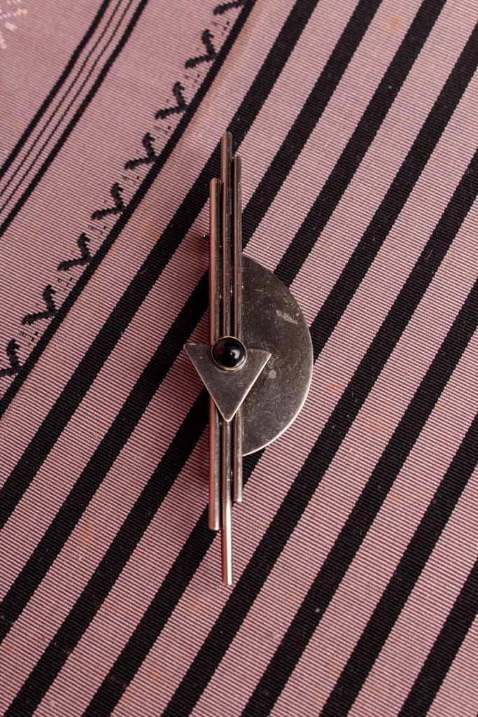 Art Deco Brosche silber