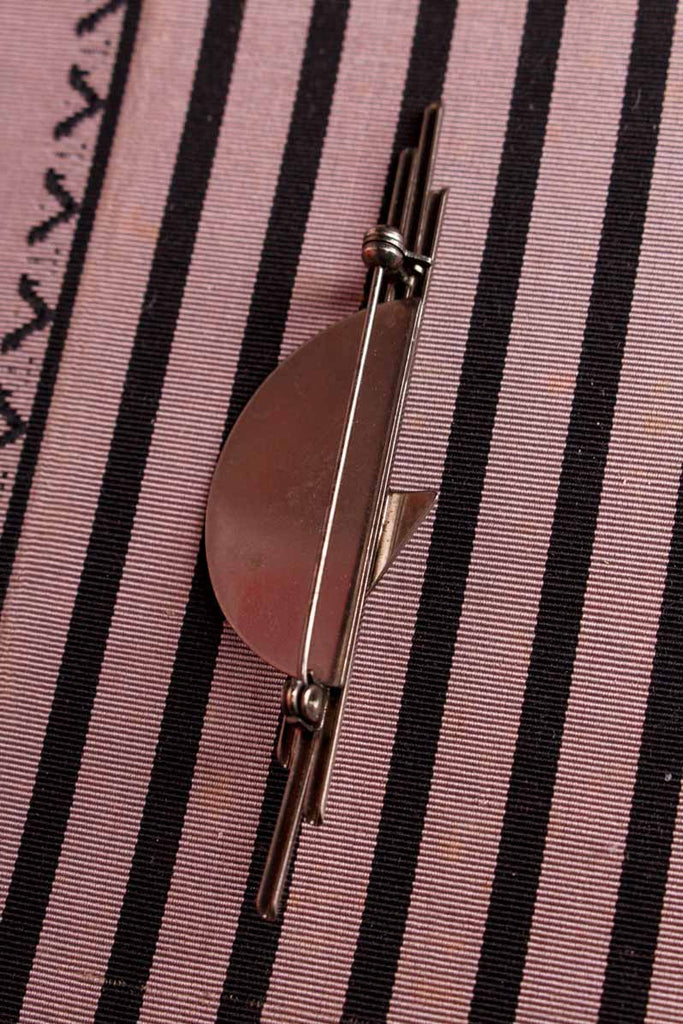 Art Deco Brosche silber