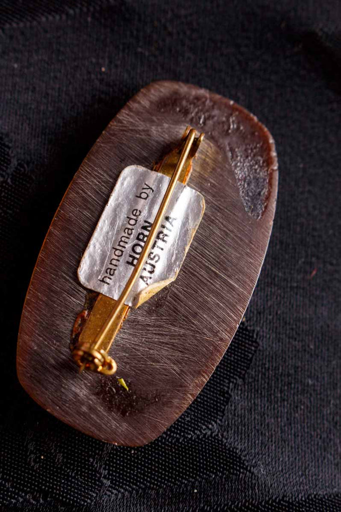 Anstecker Gras in Kunstharz