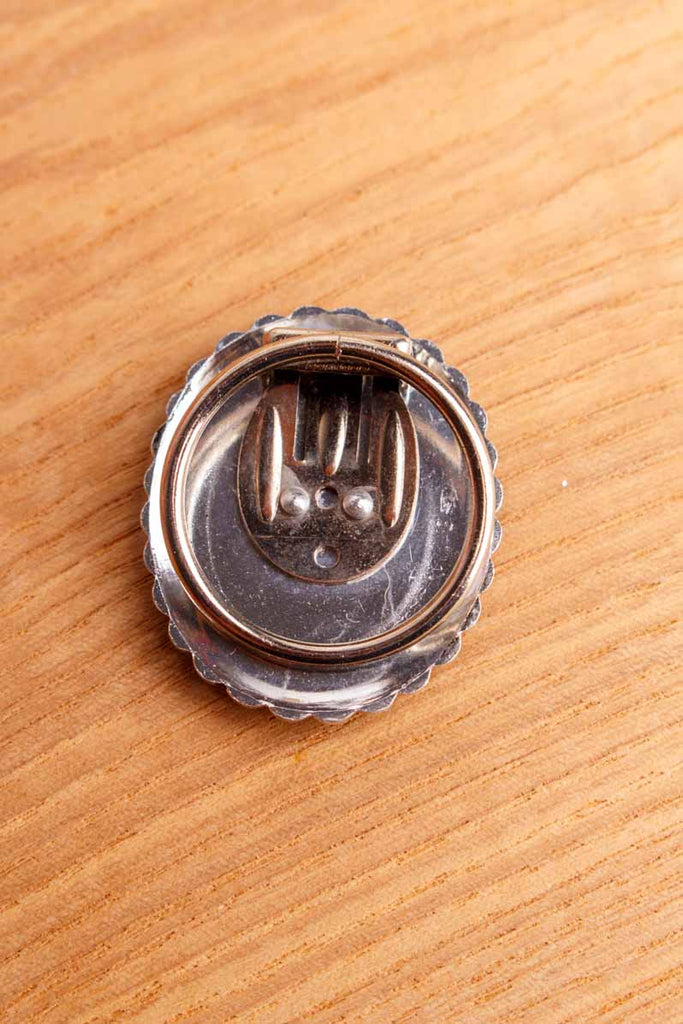 Vintage Tuchclip silber mit Perlmutt