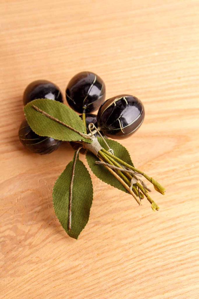 große Ansteckblume Olivenzweig