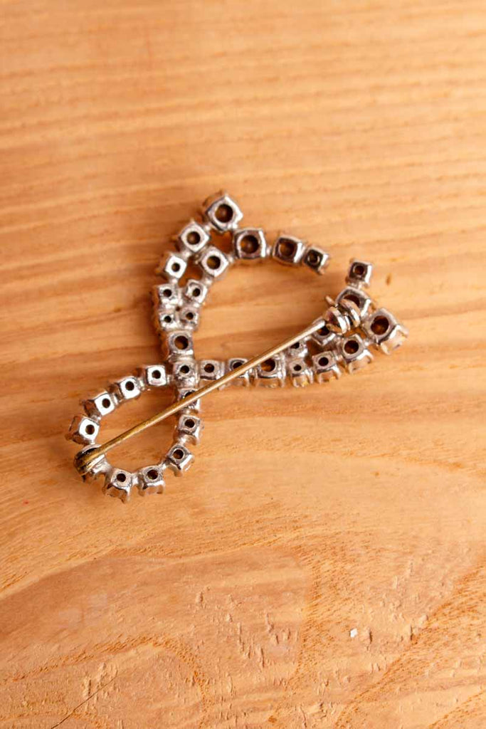 Vintage Strass Brosche Schleife