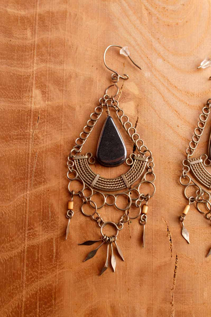 Boho Ohrhänger aus Peru Silberdraht