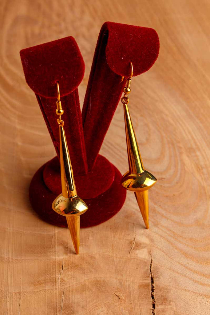 Vintage 90er Ohrringe gold Spitzen
