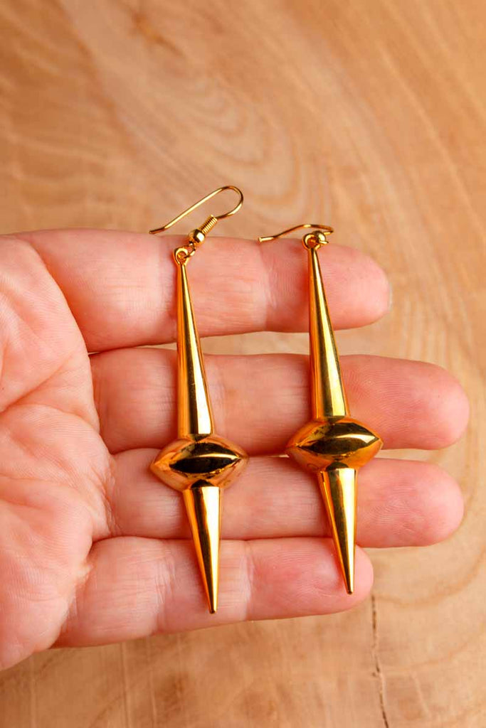 Vintage 90er Ohrringe gold Spitzen