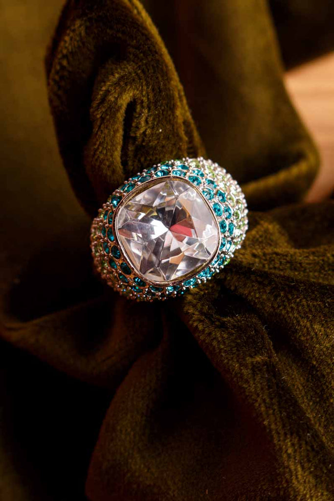 Ricarda M. Statement Ring silber türkis