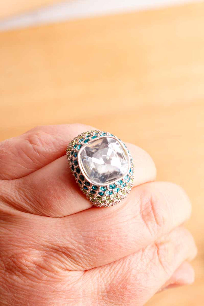 Ricarda M. Statement Ring silber türkis