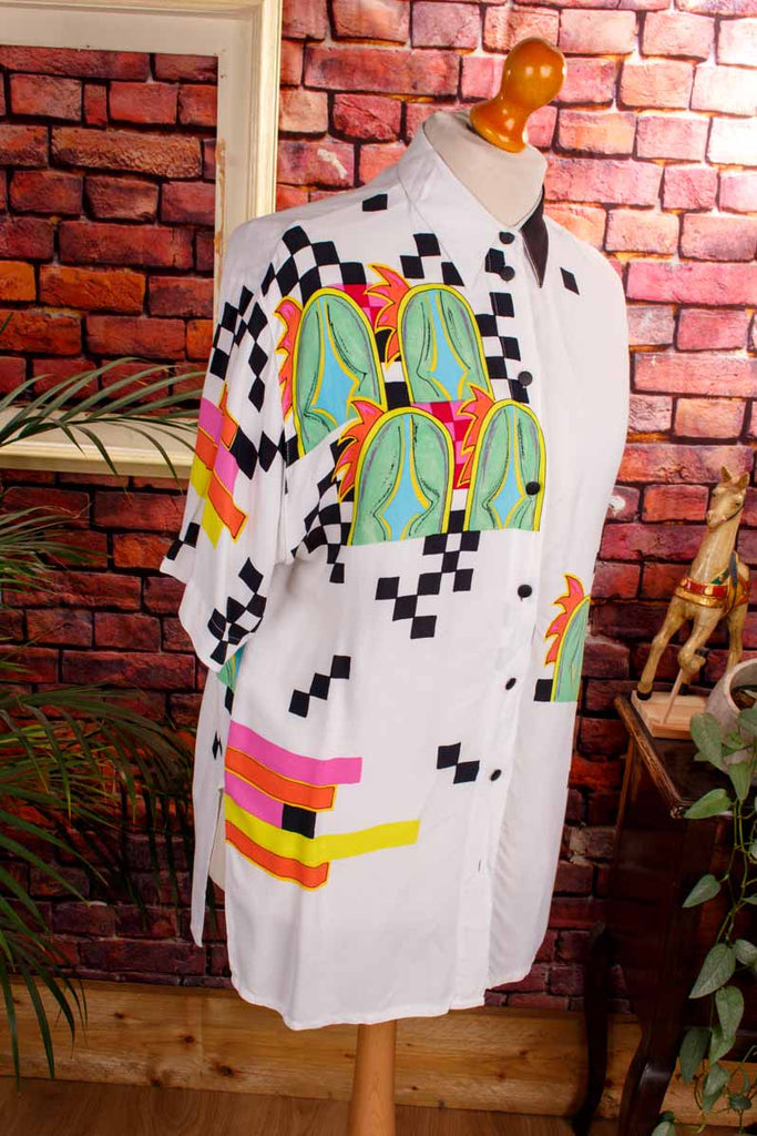 Vintage Oversize Statement Bluse