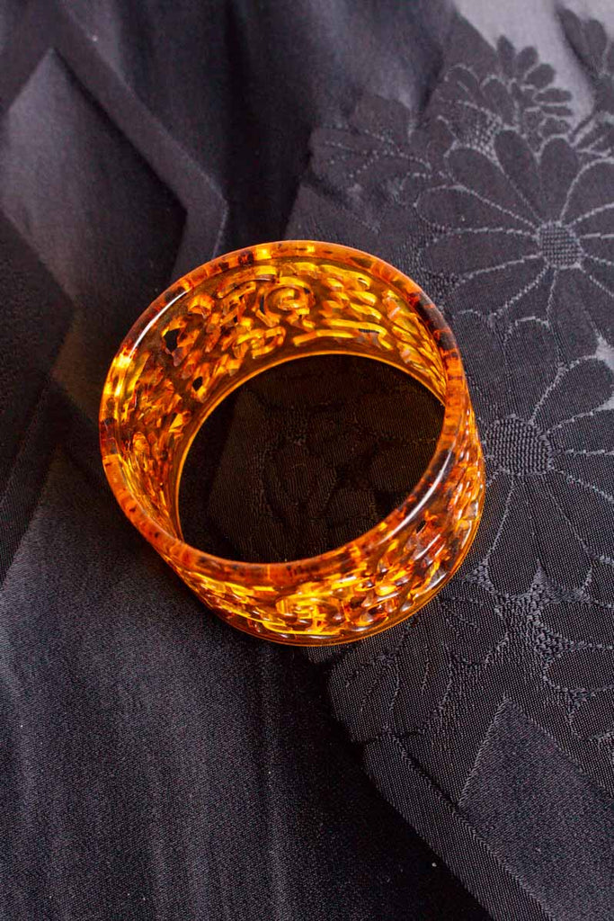 Vintage Armreifen Bernsteinlook