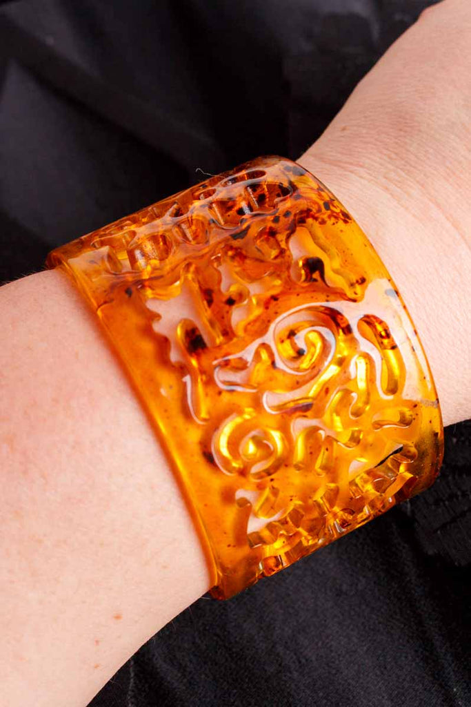 Vintage Armreifen Bernsteinlook