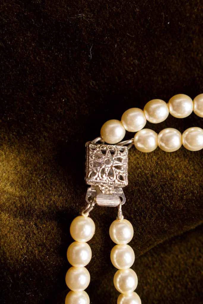 Perlenarmband mit silber