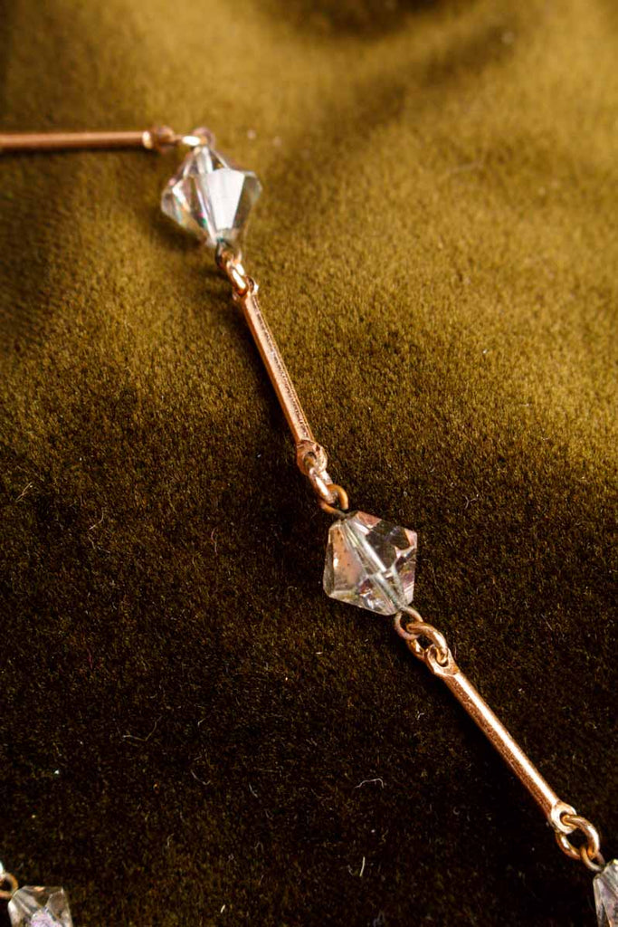 Boho Kette gold Kristalle