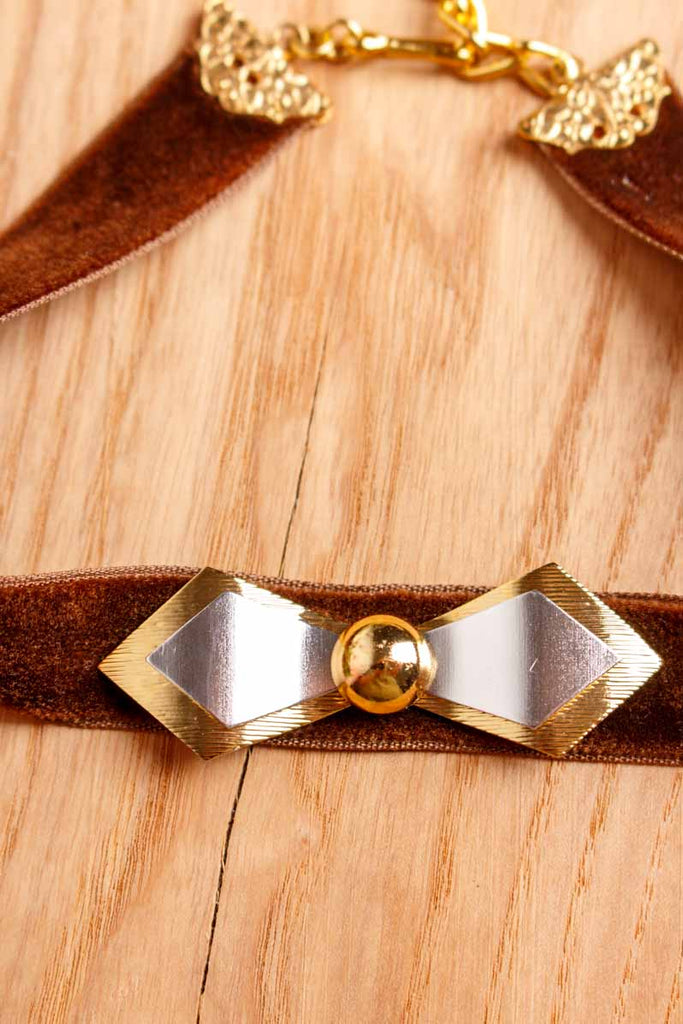 70s Disco Halsband braun