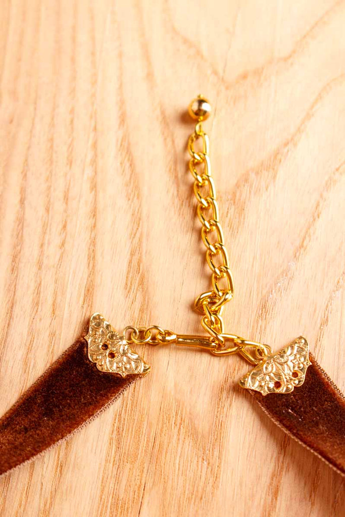 70s Disco Halsband braun