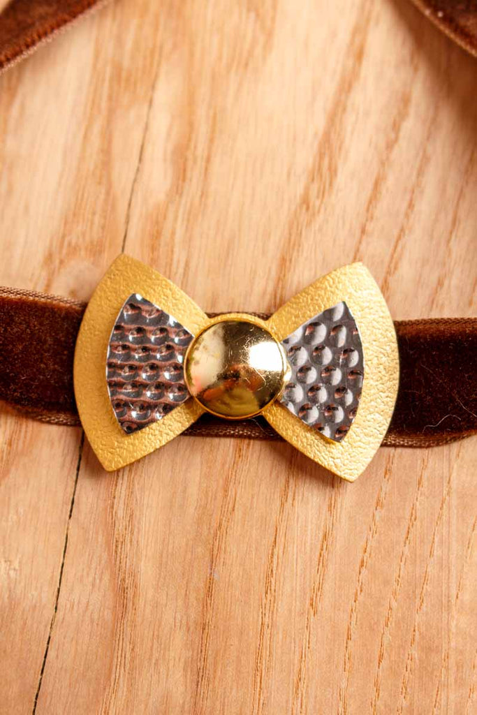 70s Disco Kropfband braun