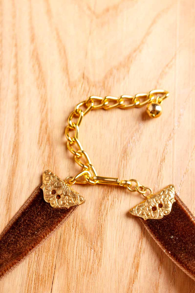 70s Disco Kropfband braun