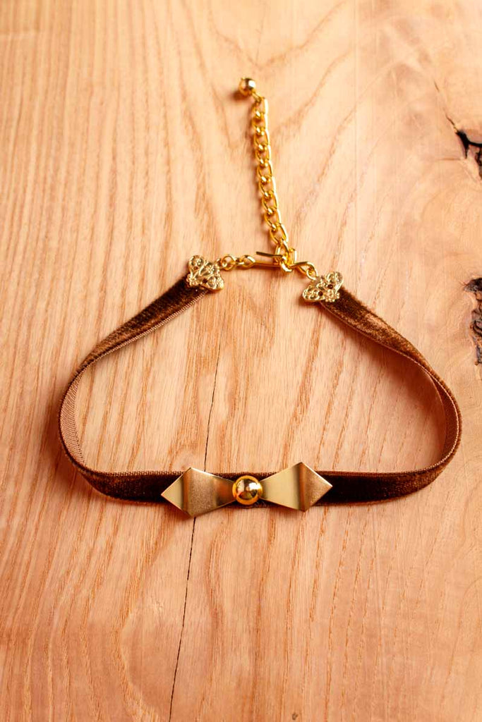 70s Disco Kropfband braun