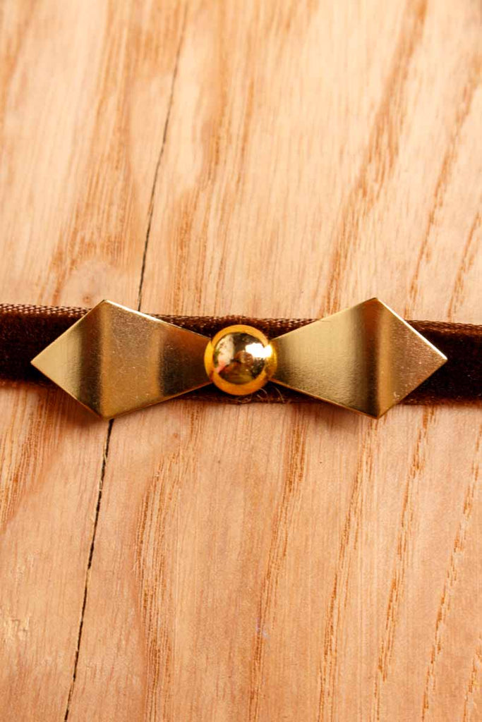 70s Disco Kropfband braun