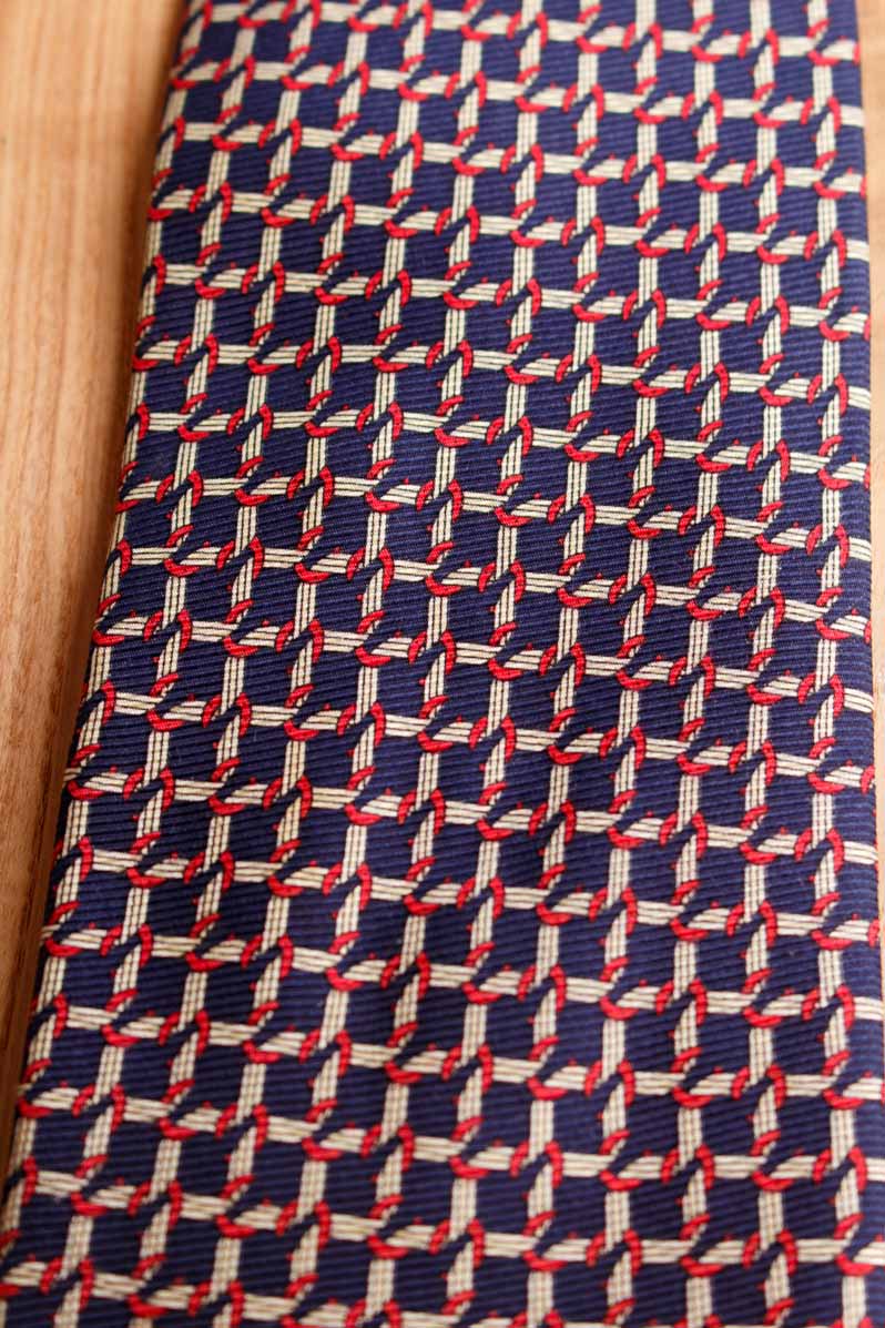 Krawatte blau rot beige Seide