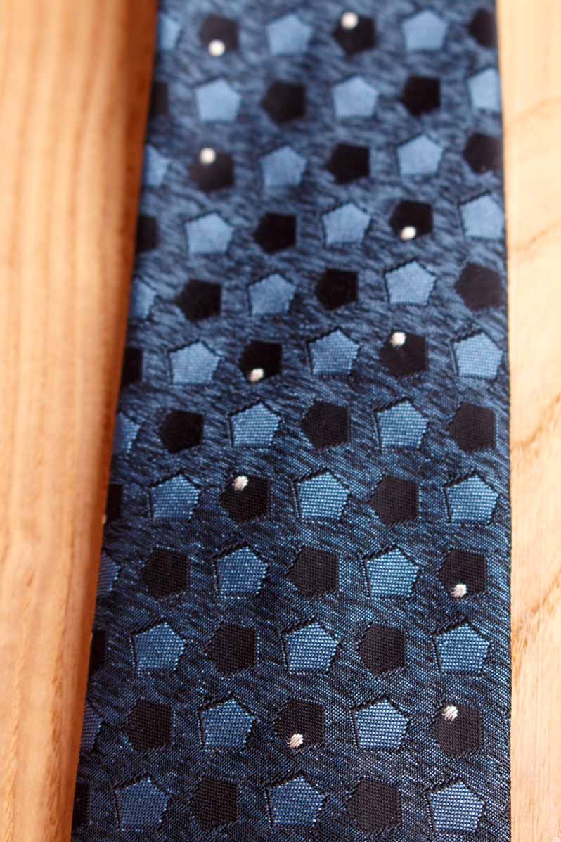 60s Rockabilly Schlips blau Rauten