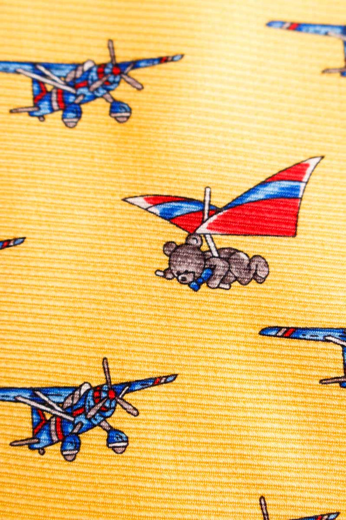 Vintage Seide Krawatte Flugzeuge