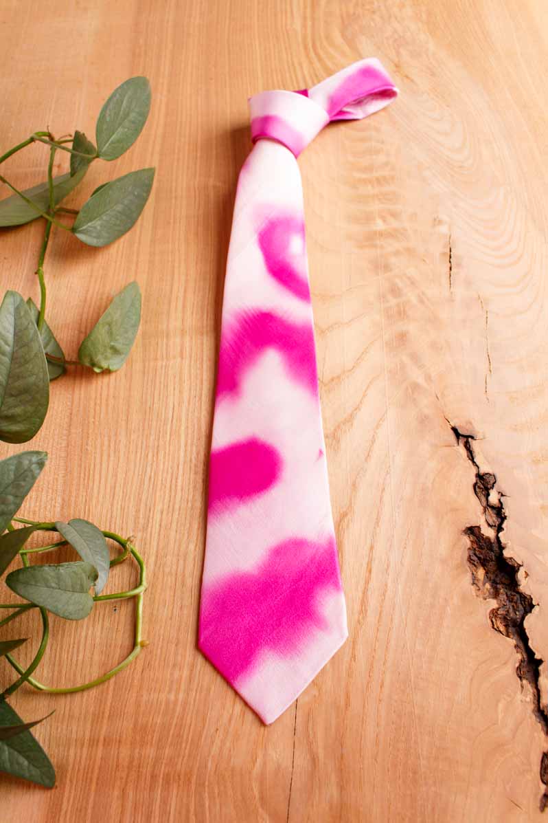 Damen Krawatte pink Seide