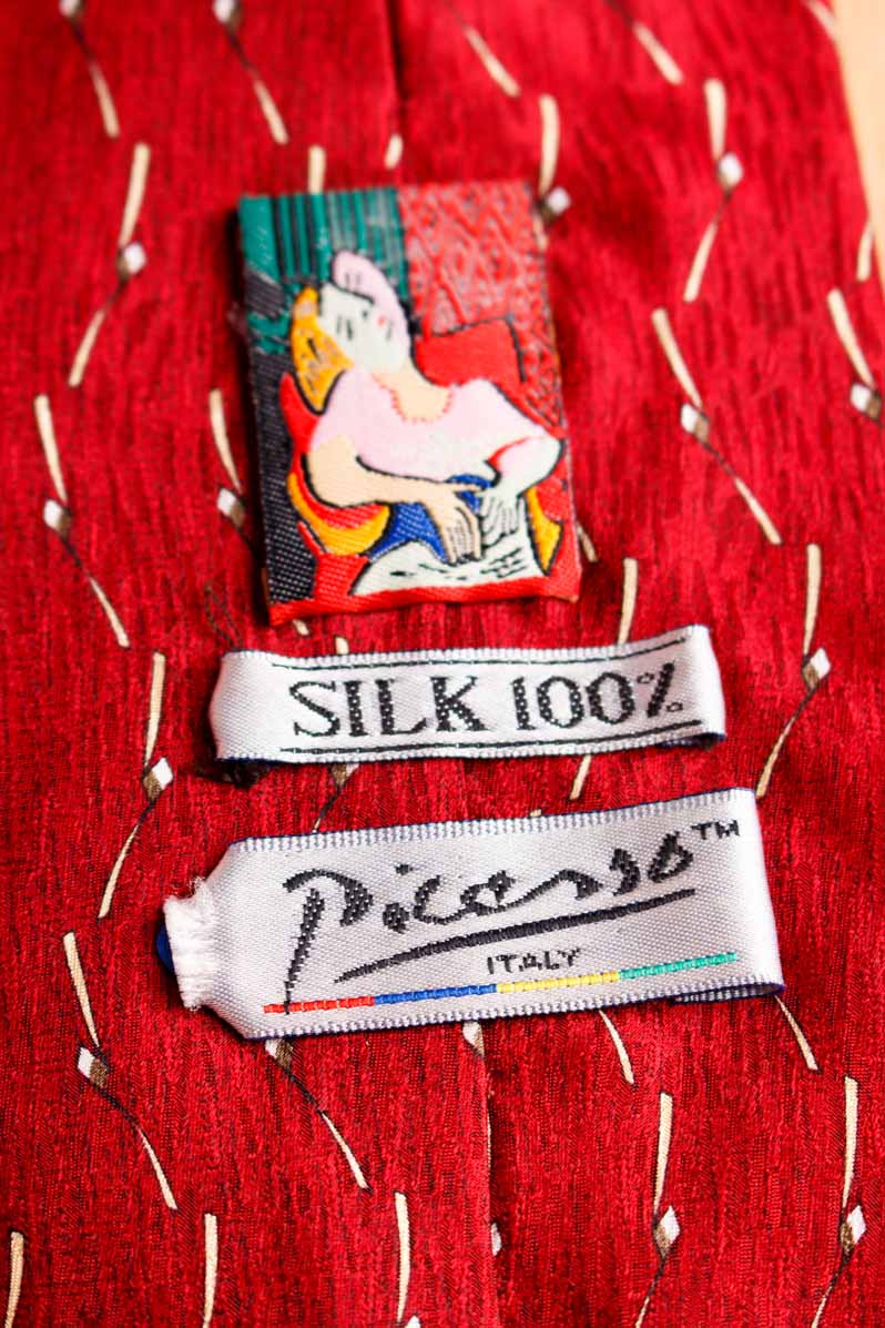 Picasso Krawatte rot Seide