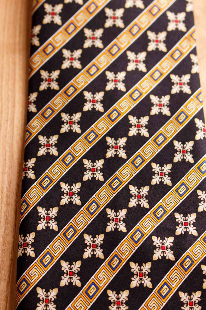 BOSS Krawatte schwarz gold