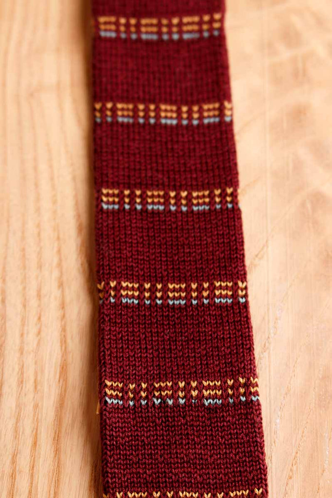 60s CACHAREL Strick Krawatte rot