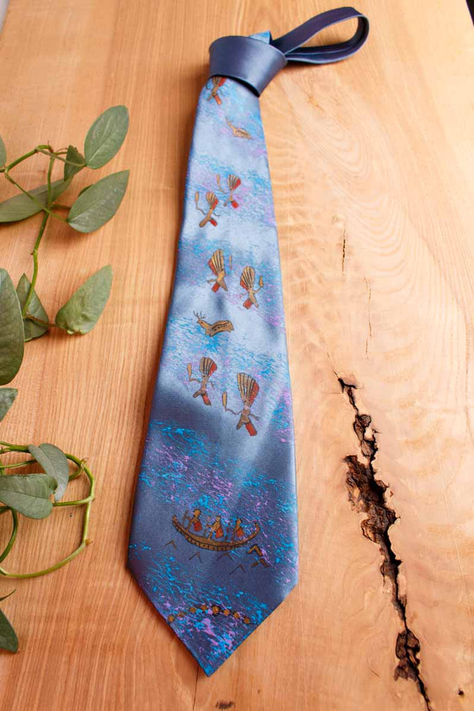 blaue Krawatte Höhlenmalerei