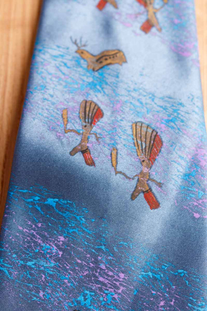 blaue Krawatte Höhlenmalerei