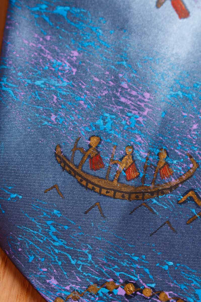 blaue Krawatte Höhlenmalerei