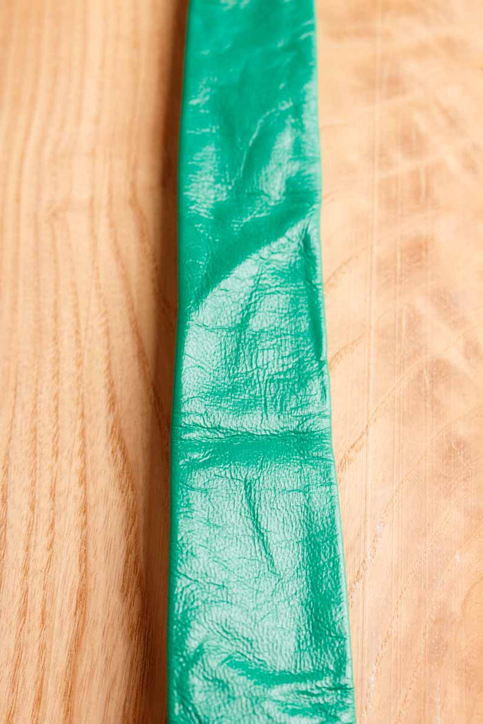 Krawatte grasgrün Leder